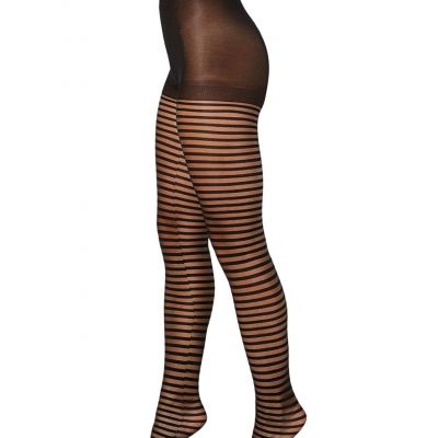 allbrand365 designer Womens Horizontal Ribbon Tights Size:X-Small Color:Black